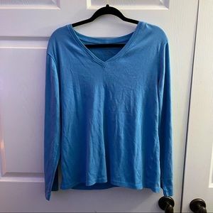 XL Faded Glory V Neck Long Sleeve Tee